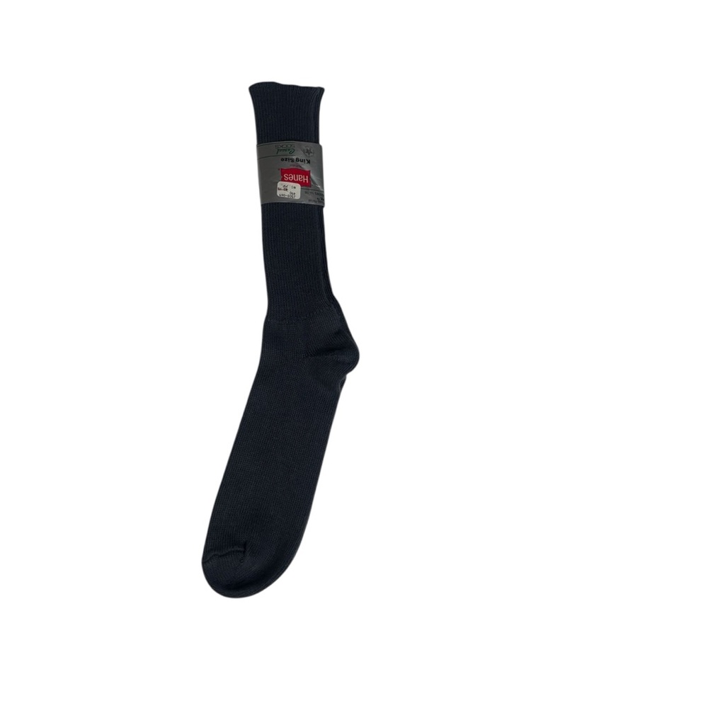 Vintage 90s Deadstock Hanes gray king size casual socks size 14-16